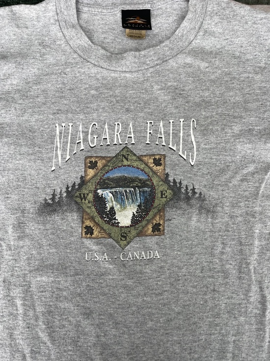 Prairie Mountain Other - Niagara Falls Graphic Tee, Vintage Single Stitch- Gray